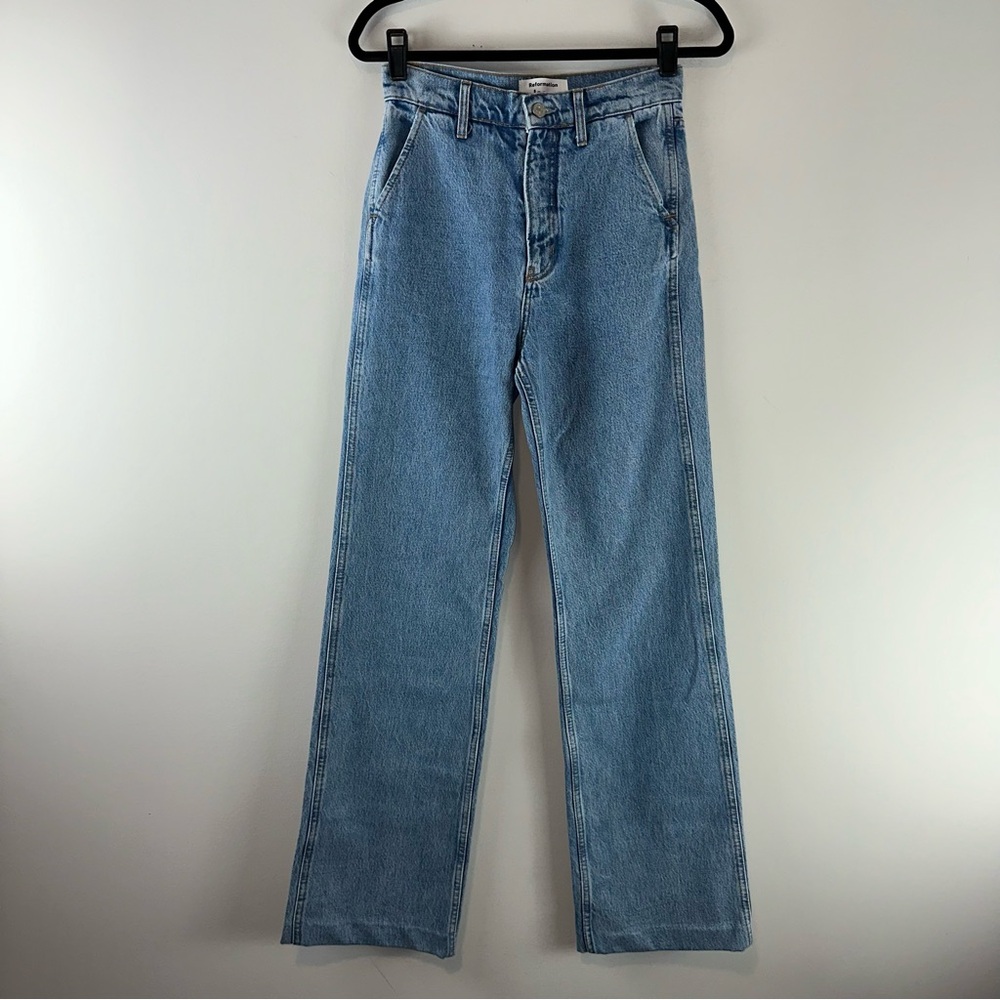 Reformation Jeans Brynn High Rise Wide Leg Trouser Jeans in Oneida Women Size 26